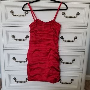 NWT Express Red Silk Ruched Strapless Dress Size 4 - Party / Cocktail / Holiday